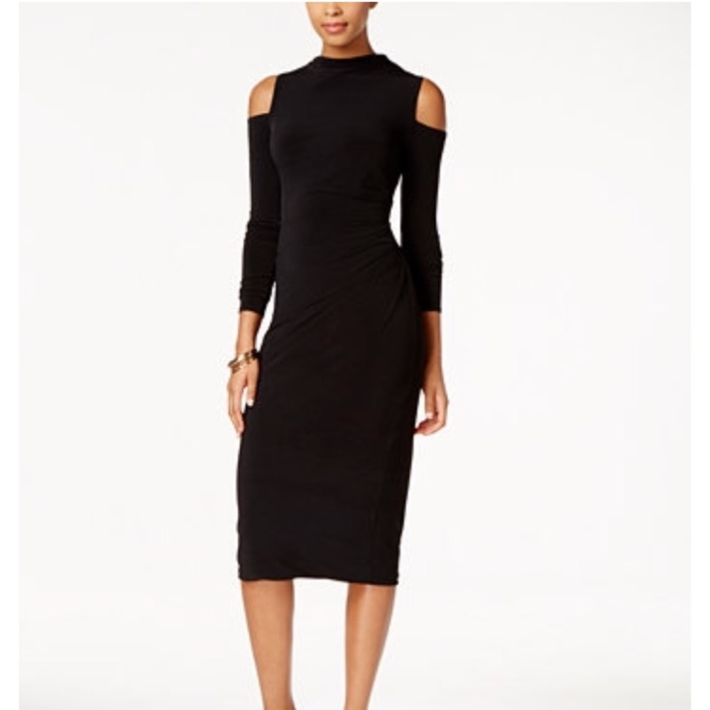 RACHEL Rachel Roy Cold Shoulder Midi Dress